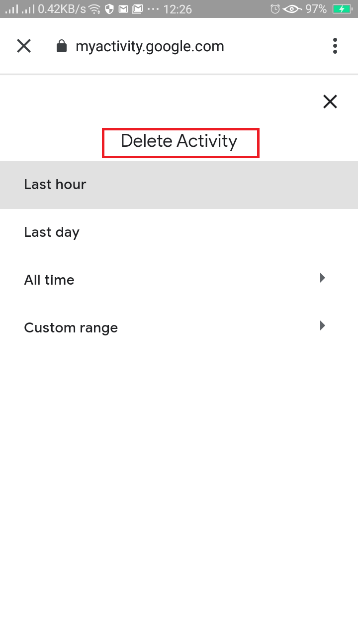 delete my activity