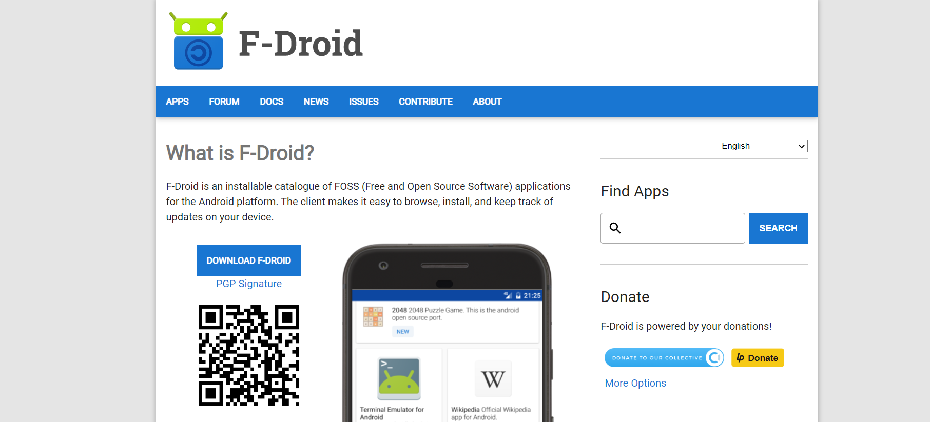 F-Droid app store for android