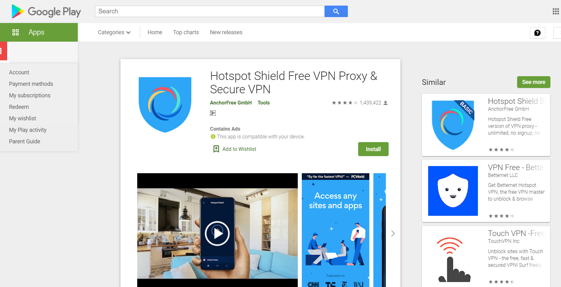 Hotspot Shield Free VPN